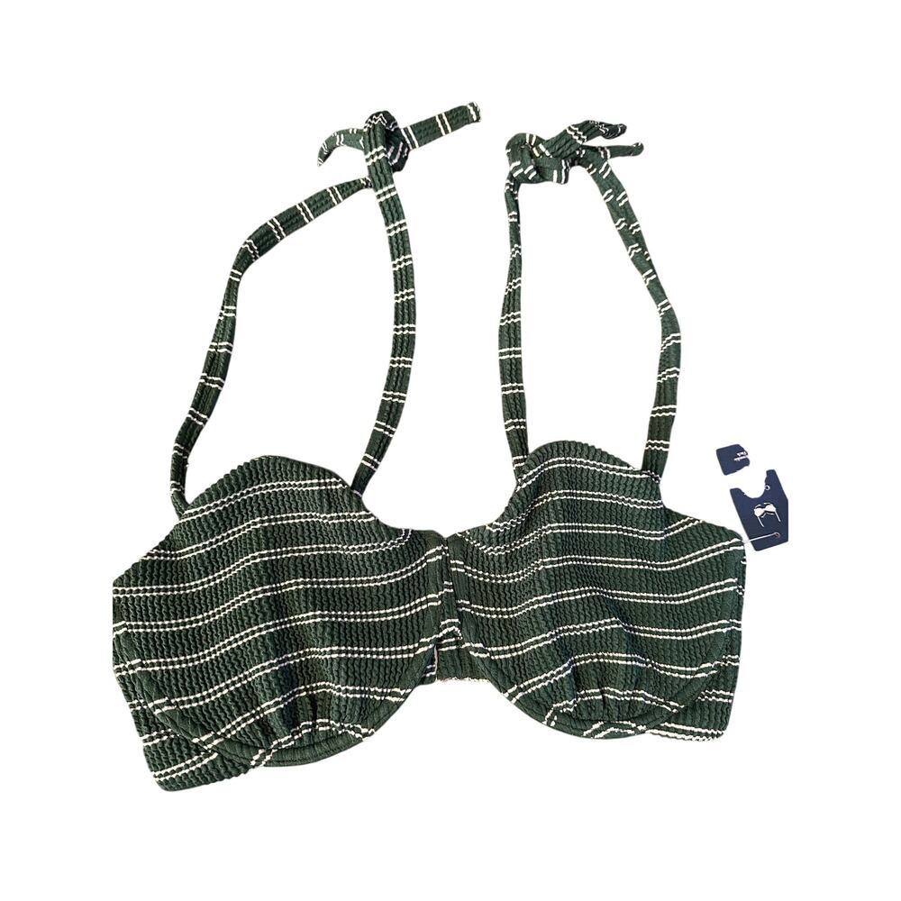 NWT Abercrombie and Fitch Curve Love Striped Underwire Bikini Top Size Small - Picture 5 of 9